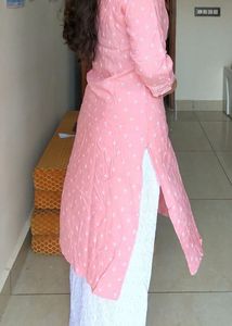 Pink Printed Kurta
