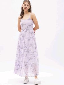 Floral Maxi Dress, Purple Gown