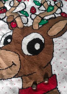 Festive Reindeer Holiday Sweater