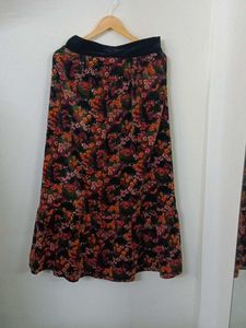 Indo Western Long Floral Print Skirt
