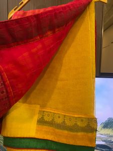 Elegant Red &amp; Yellow Saree