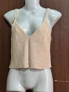 Cream Knit Tank Top
