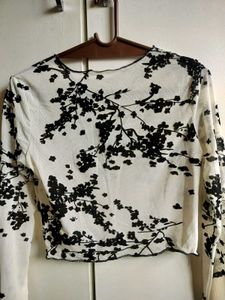 Floral Mesh Crop Top