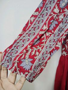 Red Empire Waist Dress