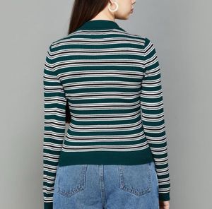 Stripped Flat Knit Sweater Top| No Coins