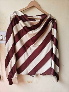 Satin Type Falling Neck Top