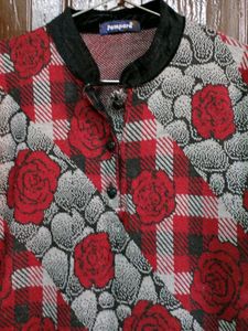 Woolen Beautiful Kurti Flower Print