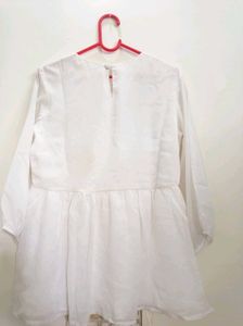 White Floral Embroidered Top
