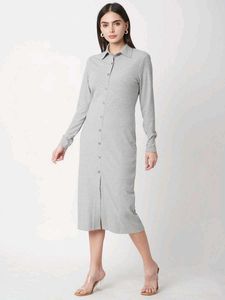 Gray Midi Bodycon Dress