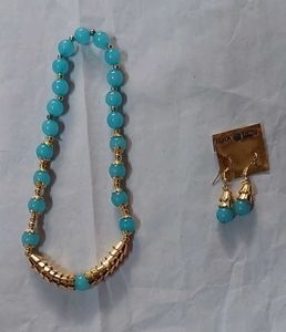 Sky Blue Pearl Jewellery Set