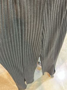 MANGO Black Ribbed Knit Co-ord Set