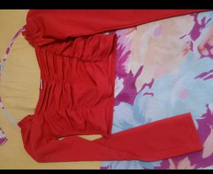 Red SOLID Crop Top