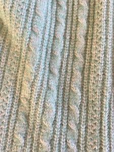 Mint Cable Knit Zip Cardigan