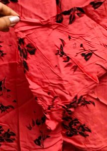 Coral Floral Print Top