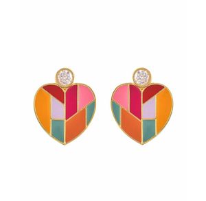Voylla Valentine&#39;s Day Mosaic Heart Earrings