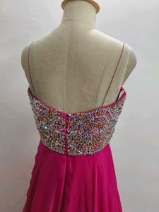 Elegant Pink Embellished Gown