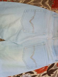 Light Blue Flared Denim Jeans