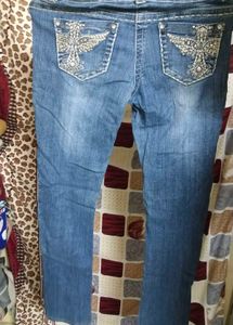 Embellished Pocket Denim Jeans