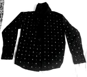 Stylish Black Patterned Shirt