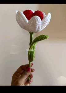 Crochet Heart Flower