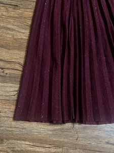 Sparkly Pleated Midi Skirt