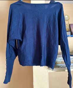 Embellished Blue Top