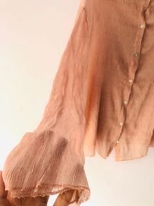 Peach Button-Up Shirt