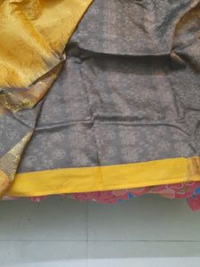 Grey Silk Saree