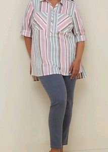 Gia Curves Striped Shirt