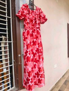 Floral Ruffle Maxi Dress