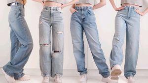Blue Denim Baggy Jeans