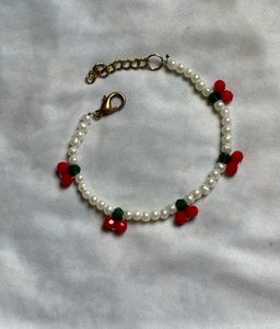 Cute Cherry Bracelet with Adjustable Chain