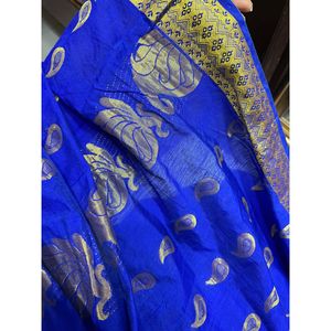 Elegant Blue Silk Saree