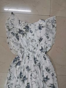 Floral White Dress