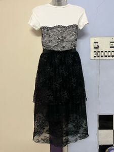 Zara Layered Dress With Lace Trims