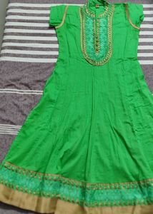 Green Embroidered Anarkali Set With Duppata