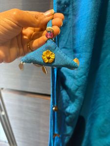 Hand Work Blue Kurta…with Latkan