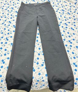 Black Straight-Fit Formal Trousers