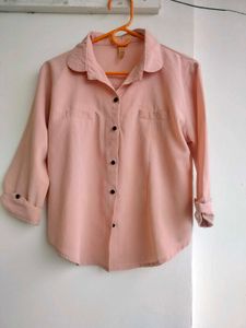 Pink Stylish Office Look Shirt