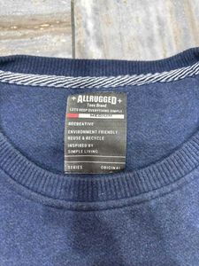 Navy Graphic Print Sweatshirt