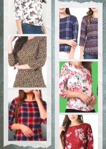 7 Stylish Women's Tops ( 1 free gift also)