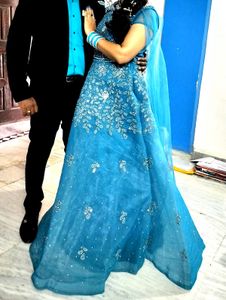 Blue Embellished Ethnic Gown