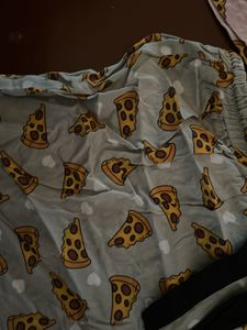 Pizza Print Pajama Shorts
