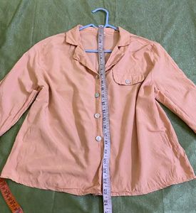 Peach Cotton Top(Second Button Broken)