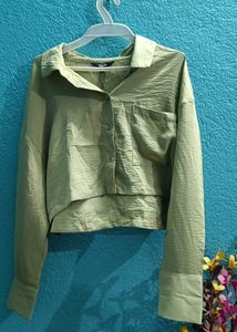 Sage Green Crop Top