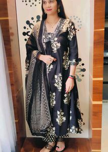 Black Anarkali Dress Set