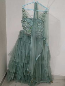 sea Green Lehenga Choli Set