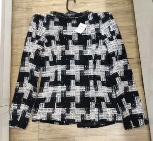 Textured Black &amp; White Jacket