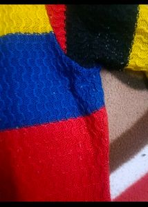Beautiful Multicolour Woollen Kurti In Xl Size