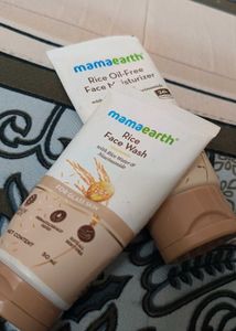 Mamaearth Rice Face Wash &amp; Moisturizer